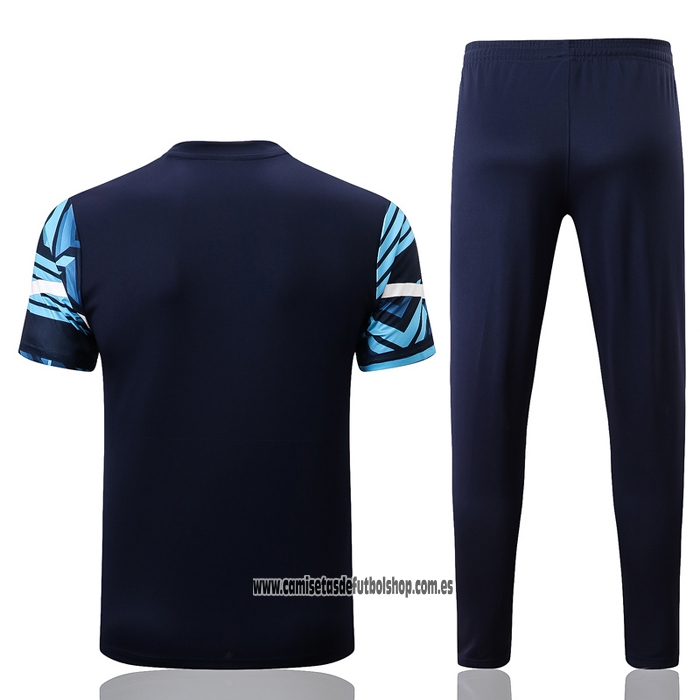 Chandal del Olympique Marsella 22-23 Manga Corta Azul